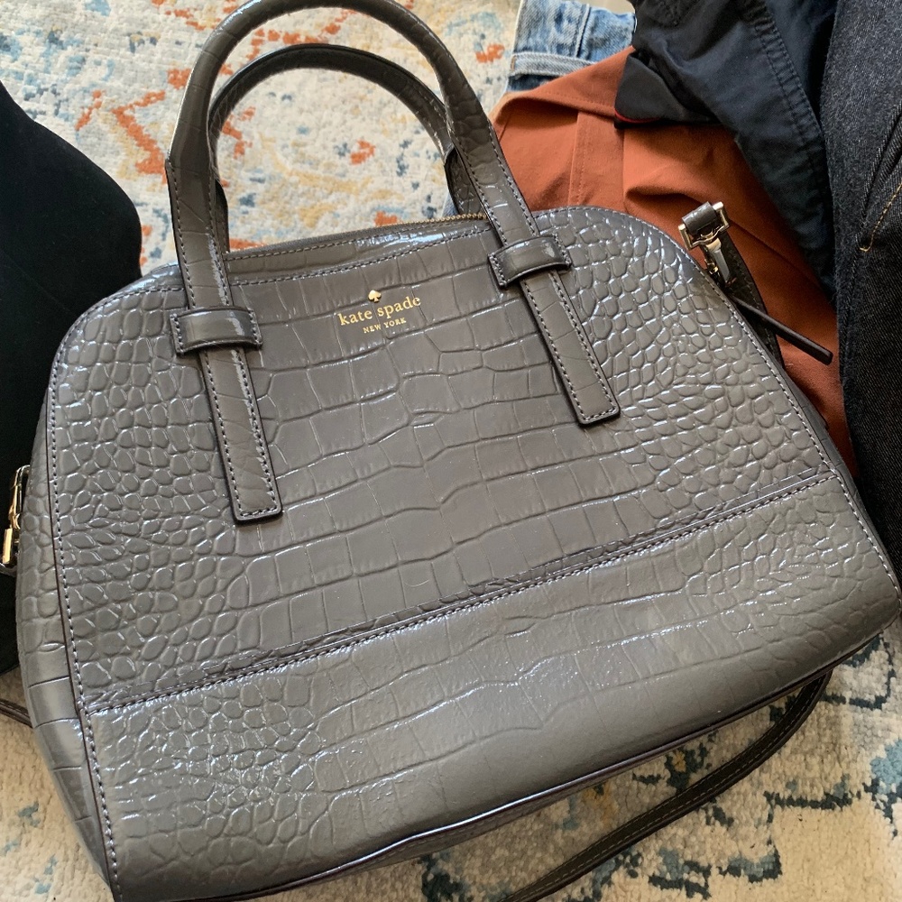 Kate Spade fake crocodile skin hand bag